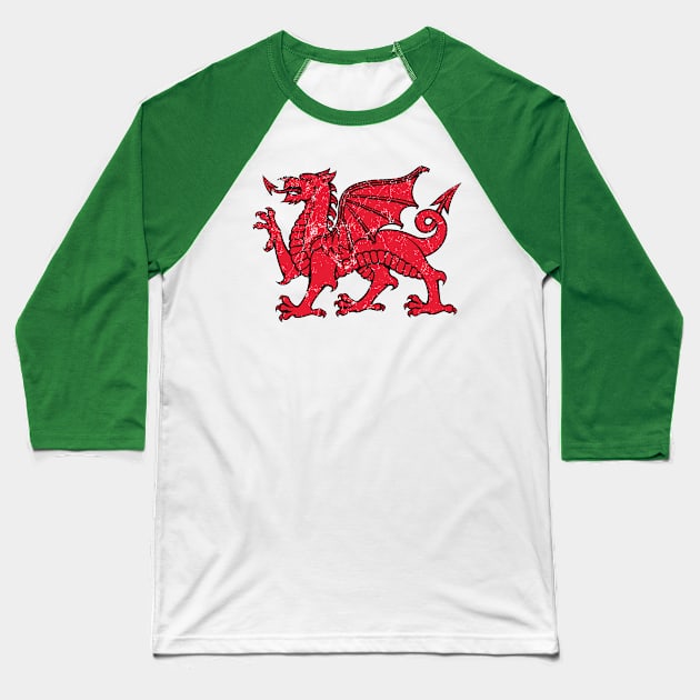 Wales Baseball T-Shirt by MindsparkCreative